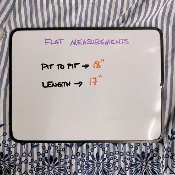 Guess Blue White Striped Off Shoulder Eyelet Trim Top M - Picture 5 of 13